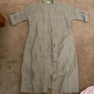 Eileen Fisher Organic Linen Button Down Dress